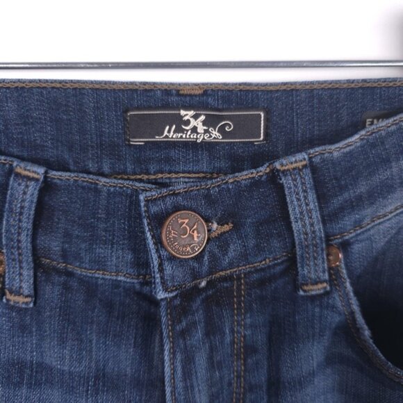 NWT 34 HERITAGE EMMA JANE Mid Rise Straight Leg Jeans N042626 Size 27/33 - Picture 5 of 14